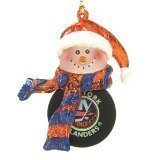 SC Sports New York Islanders 3" Striped Snowman Puck Ornament 6-Pack