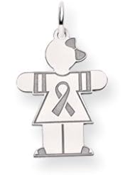 Genuine IceCarats Designer Jewelry Gift 14K White Gold Kid Charm