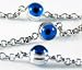 Whiite Gold Evil Eye Bracelet