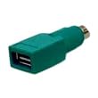 Micro Connectors PS/2 Male to USB A Female Adapter