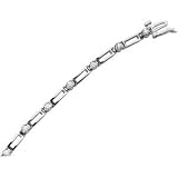 14K White Gold Cubic Zirconia Bracelet