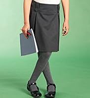 Tab Detail Pleated Skirt with Adjustable Waist