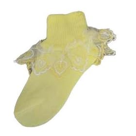 Baby Girls Dressy Socks with Heart Lace
