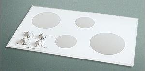 Frigidaire FEC32S6AS 32" Smoothtop Electric Cooktop with Radiant Ribbon Elements & Removable Control Knobs: White on White