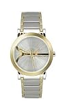 BCBG Connoisseur Soleil Small Two-Tone Steel Bracelet Silver-Tone Dial Women's Watch #BCBG8212