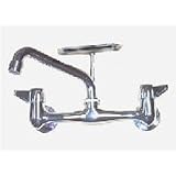Central Brass 0048-UA3 Wall Mount Faucet 8-Inch Centers/ 12-Inch Spout, Chrome