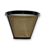Permanent #4 Cone Replacement Gold Coffee Filter 8 / 10 / 12 Cup Fits Braun / Cuisinart / Mr Coffee (Universal)