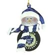 Toronto Maple Leafs 3" Acrylic Striped Home Run Snowman - NHL Hockey