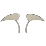 BKRider Billet Chrome Tear Drop Mirror With Long & Short Stems For Harley-Davidson