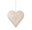 Hanging Outdoor Heart Tealight Holder With Heart Design