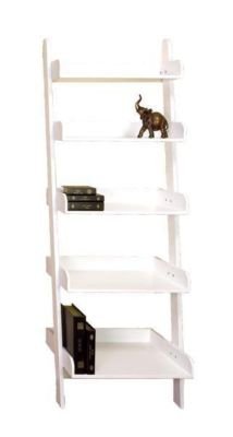 Black Friday White Leaning Ladder Wood Display Shelf 76\