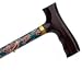 Folding Cane - Paisley. This Walking Cane has push button height adjustment and a weight capacity of 250 lbs. Comfortable Fritz Handle is designed for arthritis sufferers