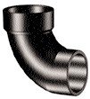 1-1/2 ABS 90 Degree Street Elbow Spigot x Hub