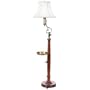 Bristol Mahogany Wood Brass Tray Adjustable Floor Lamp