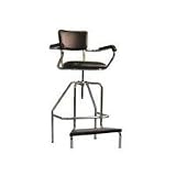 Brandt Hydrotherapy Chair on Crutch Tips with Steel Step, 28.75 - 38.75 Adjustable