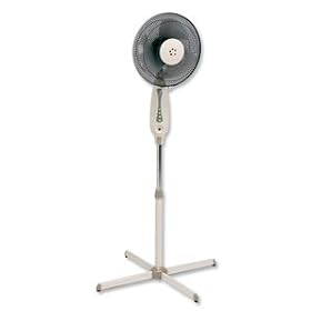 5 Star Pedestal Fan Floor-standing Tilt and Lock 48.5Db 3-Speed H1180-1370mm Dia.406mm