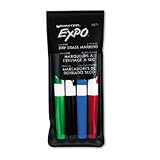 Expo Dry-erase Marker, Fine Point, Black/Red/Blue/Green, Sold as 1 set