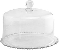 Best Cheap Home Essentials Cake Platter with Glass Dome. Jk VIN Cake Dome on Flat Beaded