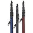 K-Tek 2'.5" to 7'.2" 4-Section Aluminum Avalon Series Boom Pole with Internal Coiled Cable, Female and Male XLR, Bottom Exit