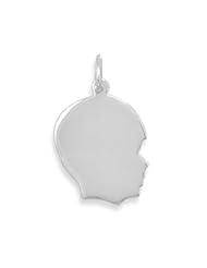 Sterling Silver Boy Silhouette Charm