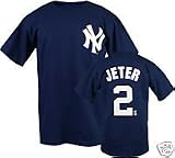 DEREK JETER New York Yankees (100% Cotton) ADULT T-SHIRT with Name & Number