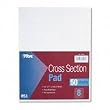 Tops Section Pads, 4 Squares, Quadrille Rule, Letter Size (8.5 x 11), White, 50 Sheets per Pad (35041)