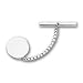 Rhodium-plated Round Polished Tie Tack