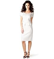 Per Una Speziale Cotton Rich Textured Peplum Dress