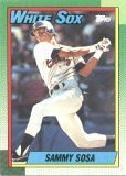 1990 Topps Sammy Sosa Baseball Rookie Card In Protective Display Case