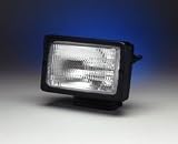 57 Series Flood Light 5 in. x 7 in. Rectangle Clear Lens Black Plastic Housing 55 Watts Single Light w/Switch