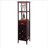 Winsome 18 Bottle Wine Tower With Espresso Finish