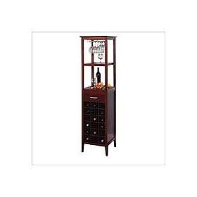 Winsome 18 Bottle Wine Tower With Espresso Finish