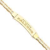 14K Atlanta Falcons Medium Polished Id Anchor Bracelet