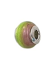 S/S Zable Pink/Green Murano Glass