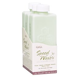 Gigi Tea Tree Creme Wax Refills Large 3-pk. (3) 79g Wt 2.8 Oz