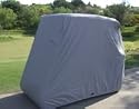 Deluxe 2 Passenger Golf Cart Cover- Grey Color, Fits All Standard 2 Passenger Ez Go, Club Car and Yamaha Golf Carts. Will Not Fit Carts with Extended Wheelbase or Extended Roof's. Dimension: 95"x48"x66"