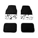 Stylish Car Blackwhite Flower Full Set Of Floor Mats Girls Accessories