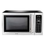 Sanyo EM-Z2001S Microwave Oven, Stainless Steel and Black