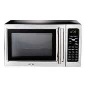 Sanyo EM-Z2001S Microwave Oven, Stainless Steel and Black