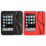 Griffin Technology FlexGrip 2-Pack Silicone Case for iPod Nano 4G - Black/Red (6289-NFGBR)