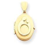 14k Small Oval Mother & Child Locket