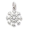 14k White Gold Snowflake Charm