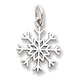 14k White Gold Snowflake Charm