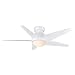 Casablanca C30G11H Isotope Snow White Flush Mount 52" Ceiling Fan with Light & Remote Control