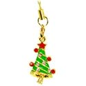Cellet Christmas Phone Charm - With Sparkling Stones Cellet Christmas Phone Charm - Christmas Tree W/ Sparkling Red & Light Pink Stones
