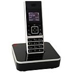 DeTeWe Style 200 Strahlungsarmes schnurloses DECT-Telefon, schwarz-silber