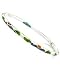 White Cloisonne Floral Bangle