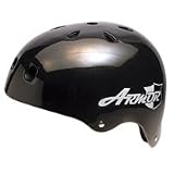 Armor Old School Longboard Skateboard Helmet Black