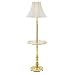 Floor Lamp with Table in Polished Brass