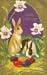 Easter holiday greetings fantasy rabbits inspect Easter eggs